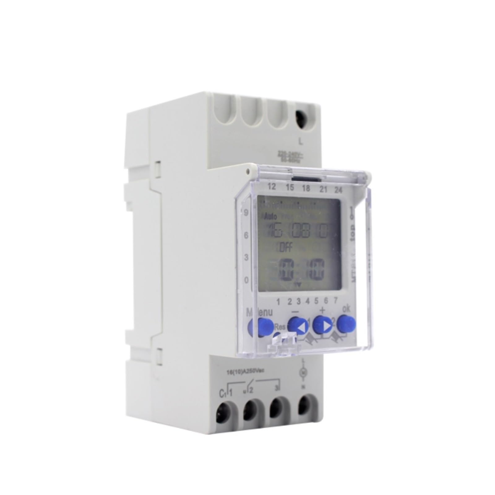 RWRAPS microcomputer Interruttore Timer MT811 240V 16A LCD su Guida DIN Interruttore orario Meccanico Regolabile settimanale 24 Ore