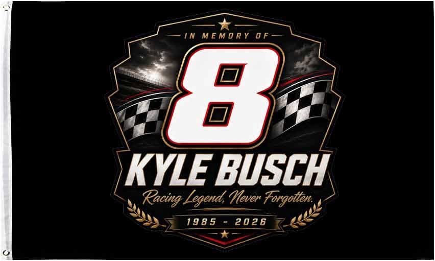 Kyle Busch Flag with Brass Grommets 3X5 Feet Outdoor Banner Polyester Flag