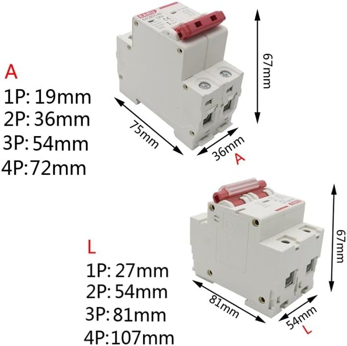 Circuit Breaker DC 1000V 1P 2P 3P 4P Solar Mini Circuit Breaker Overload Circuit Breaker 6A~63A/80A 100A 125A MCB for Photovoltaic.photovoltaic System(63a,DC 4P)