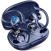 Ecouteurs Bluetooth sans Fil Sport, 2025 Écouteur Bluetooth 5.4 avec 4 ENC Mic, 60+Hrs Ecouteurs sans Fil HiFi Stéréo, IP7 Étanche Oreillette Bluetooth Running, USB-C Charge Rapide, Écran LED Casque