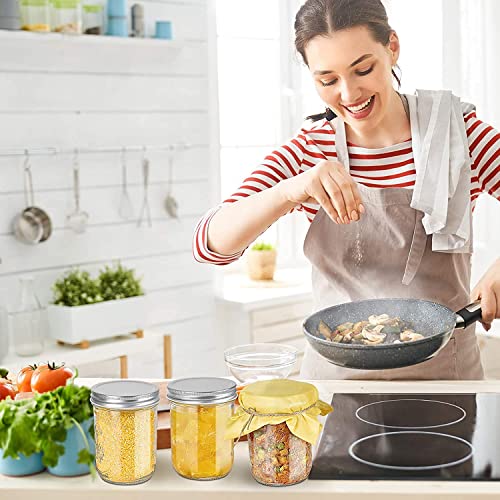 Ash & Roh® - Clear Glass Jar And Container With Air Tight Lid Storage of Spices and Dry Fruit (500 ML WHITE CANNING, 2)