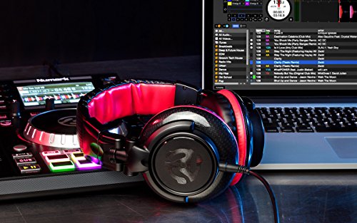 Numark RedWave Carbon - Cuffie per DJ Full Range, Leggere, Pieghevoli di Alta Qualità con Driver da 50 mm, Cavo Scollegabile, Adattatore da 1/8