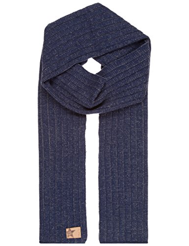 James Tyler Bufanda de punto para hombre, sin flecos, Azul