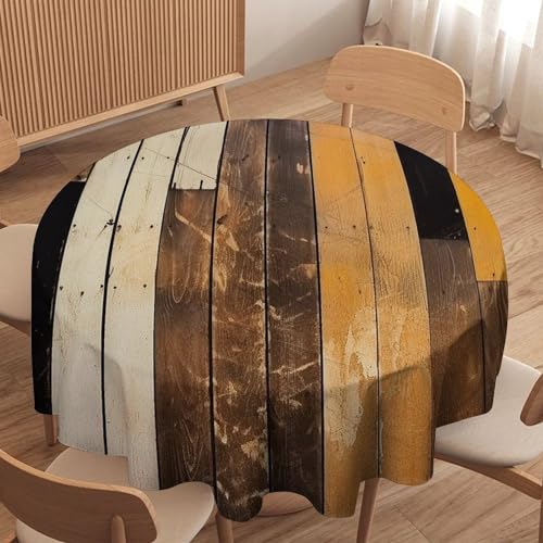 Nappe ronde rustique lavable pour protéger et décorer votre table - 2