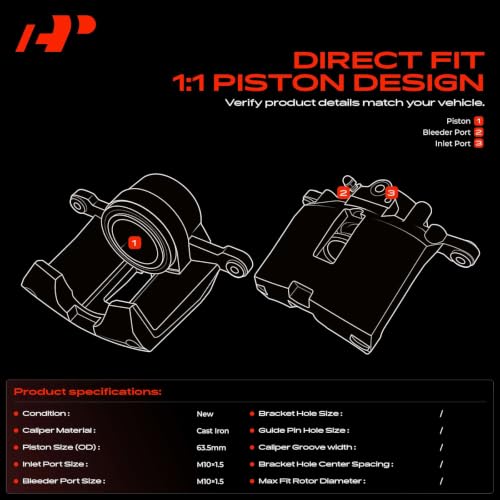 Image of A-Premium Front Right Passenger Disc Brake Caliper