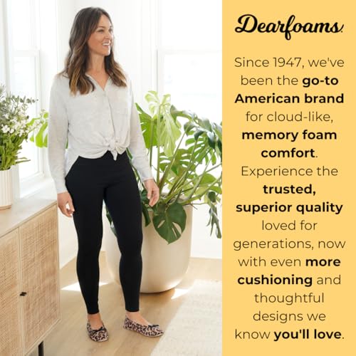 Dearfoams Women's Layla Ballerina Slipper with Memory Foam, Soft Tie Bow and Suede Sole4