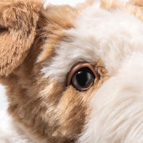 Steiff Foxy Foxterrier 32cm bunt, Süßes Stofftier mit Kunststoffaugen, aus kuschelweichem Plüsch, Plüschtier für Kinder, Jungen & Mädchen, waschmaschinenfest