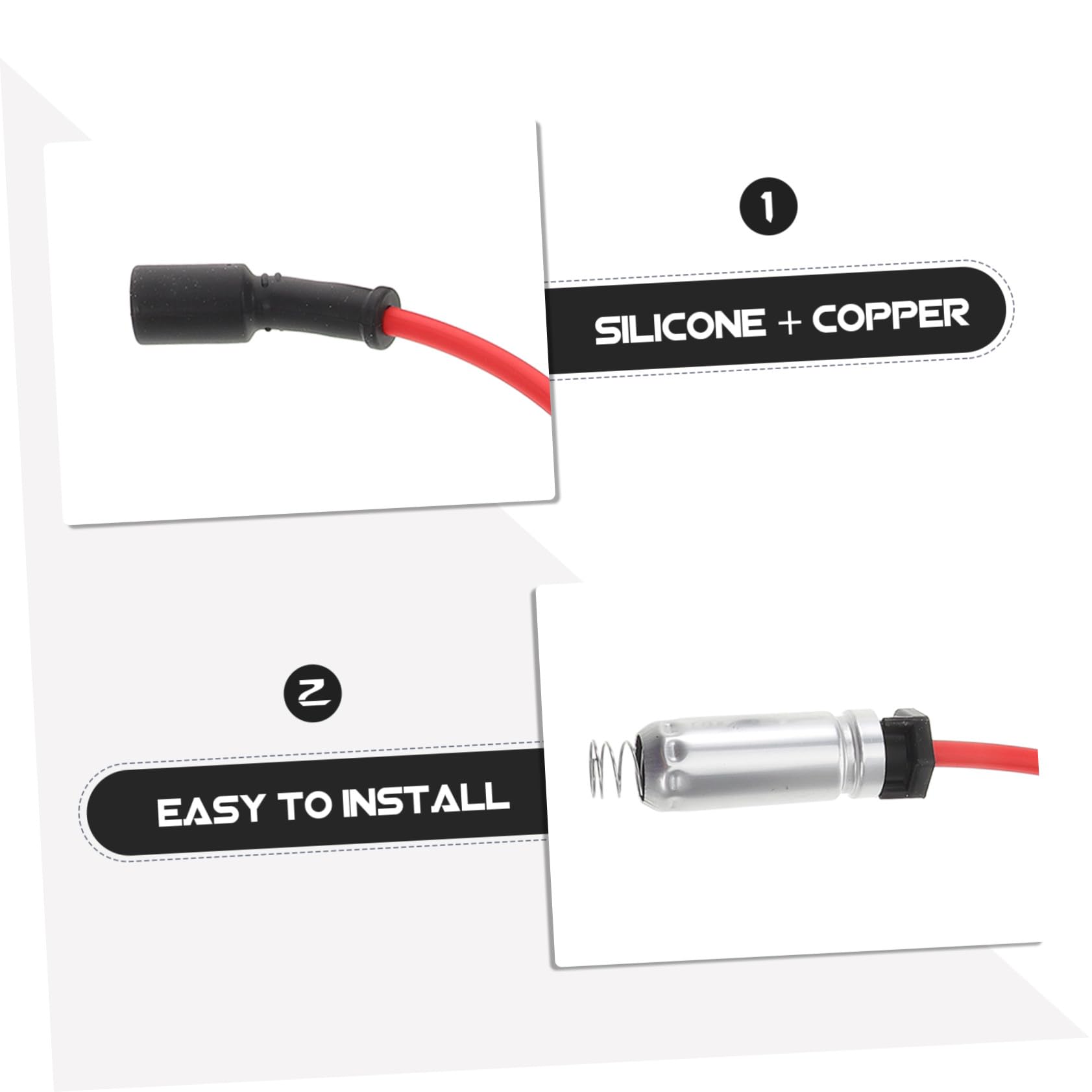 Juego de Cables de Encendido de Bujías de Alta Temperatura 8 Piezas para Motor de 8 Cilindros Compatible con Motor de Gasolina Mejora Rendimiento Motor Coche Automotriz