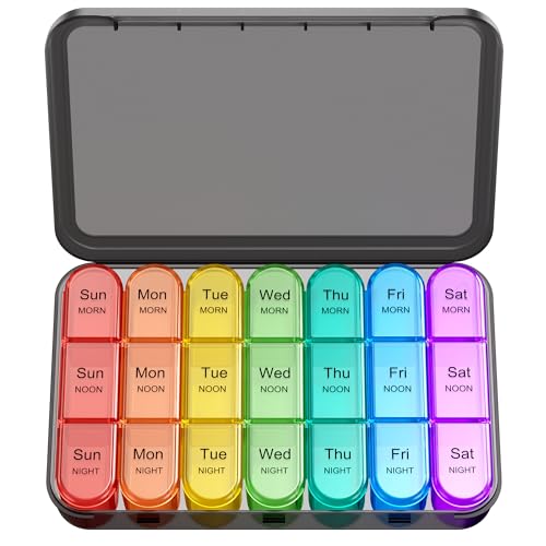Zoolion Weekly Pill Box 7 Day 3 Times a Day - Travel Tablet Organiser