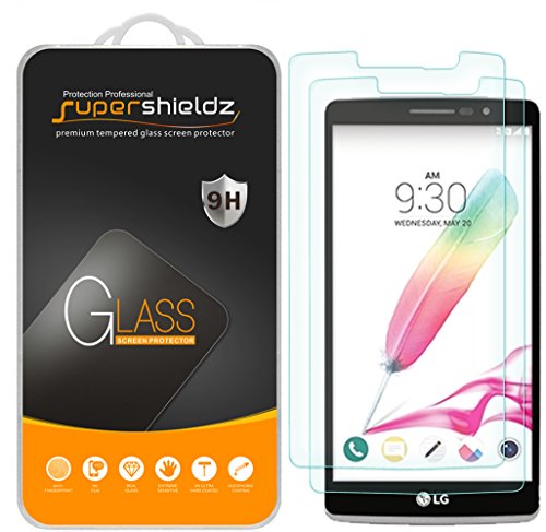 Supershieldz (2 Pack) Designed for LG G Stylo Tempered Glass Screen Protector Anti Scratch, Bubble Free