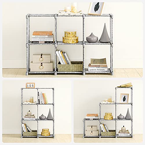 SONGMICS Scaffale Portaoggetti a 6 Cubi, Libreria