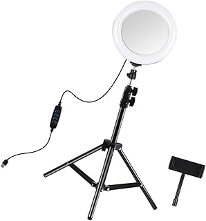UKCOCO Camera Tripods 1 Set Live Fill Light Cellphone Holder for Desk Camera Tripods Round Selfie Lights Electronic Live Stream Light Photography Equipment Tripod Stand Ring Light LED