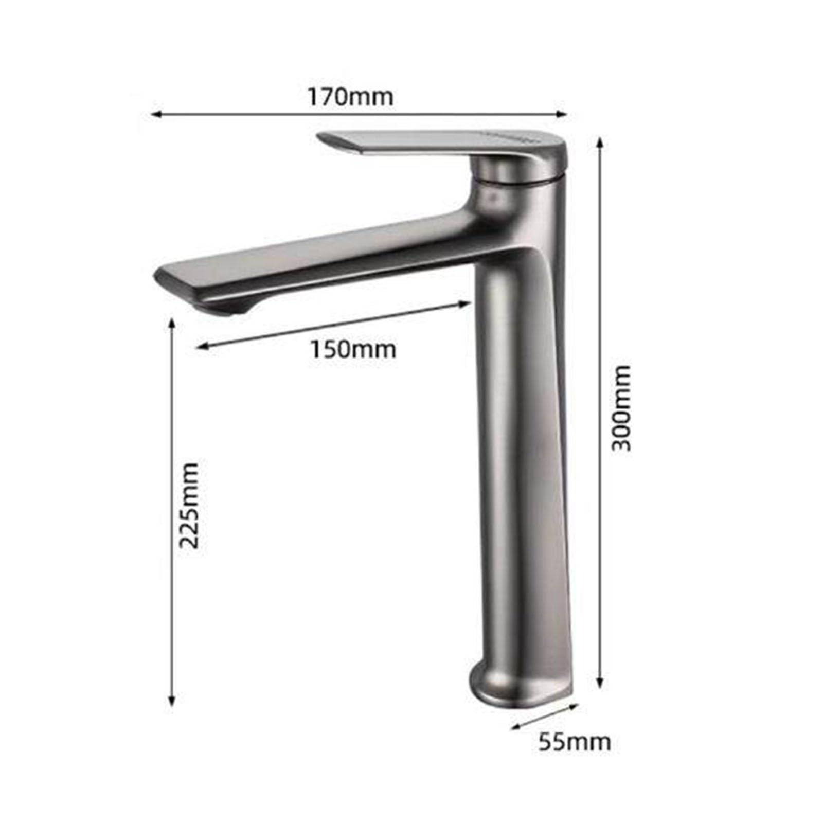 Grifo Baño Moderno Monomando Grifos para Lavabos de Baño Laton agua Caliente y Fria Gris Pistola