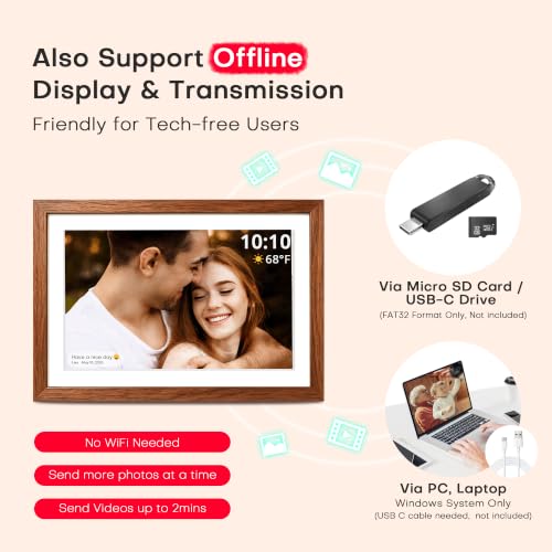 10.1'' WiFi Digital Picture Frame DROPS TO (WALNUT BROWN ONLY) - image 8