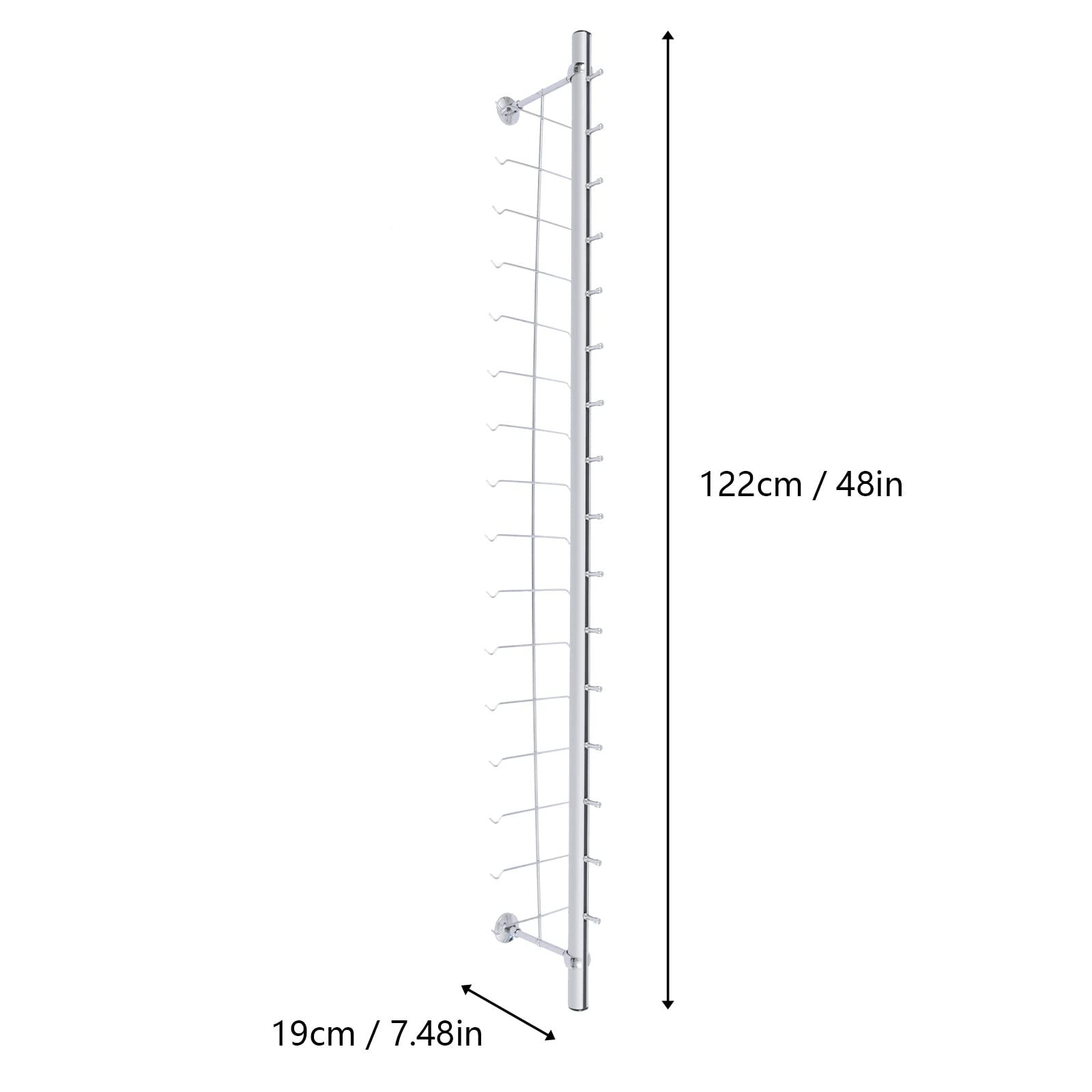 CRYBY 10Pcs Eyeglasses Display Rod, 16/14 Pairs Sunglasses Display Rack Sunglasses Eyeglasses Storage Organizer without Lock, Eyeglasses Display Stand Holder Eyeglass Collections Display Stand Rack (16 Pairs)
