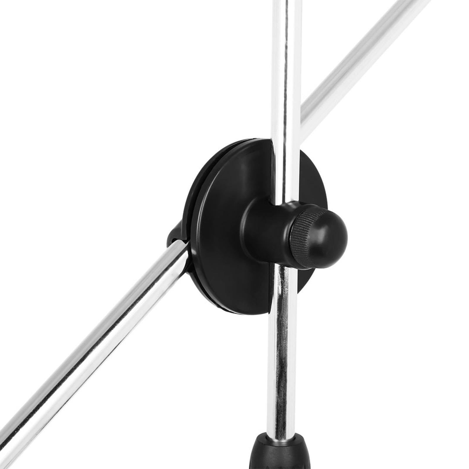 Supporto per microfono a treppiede, clip per microfono pieghevole, facile da riporre, nessun cedimento durante le esibizioni, bloccaggio con