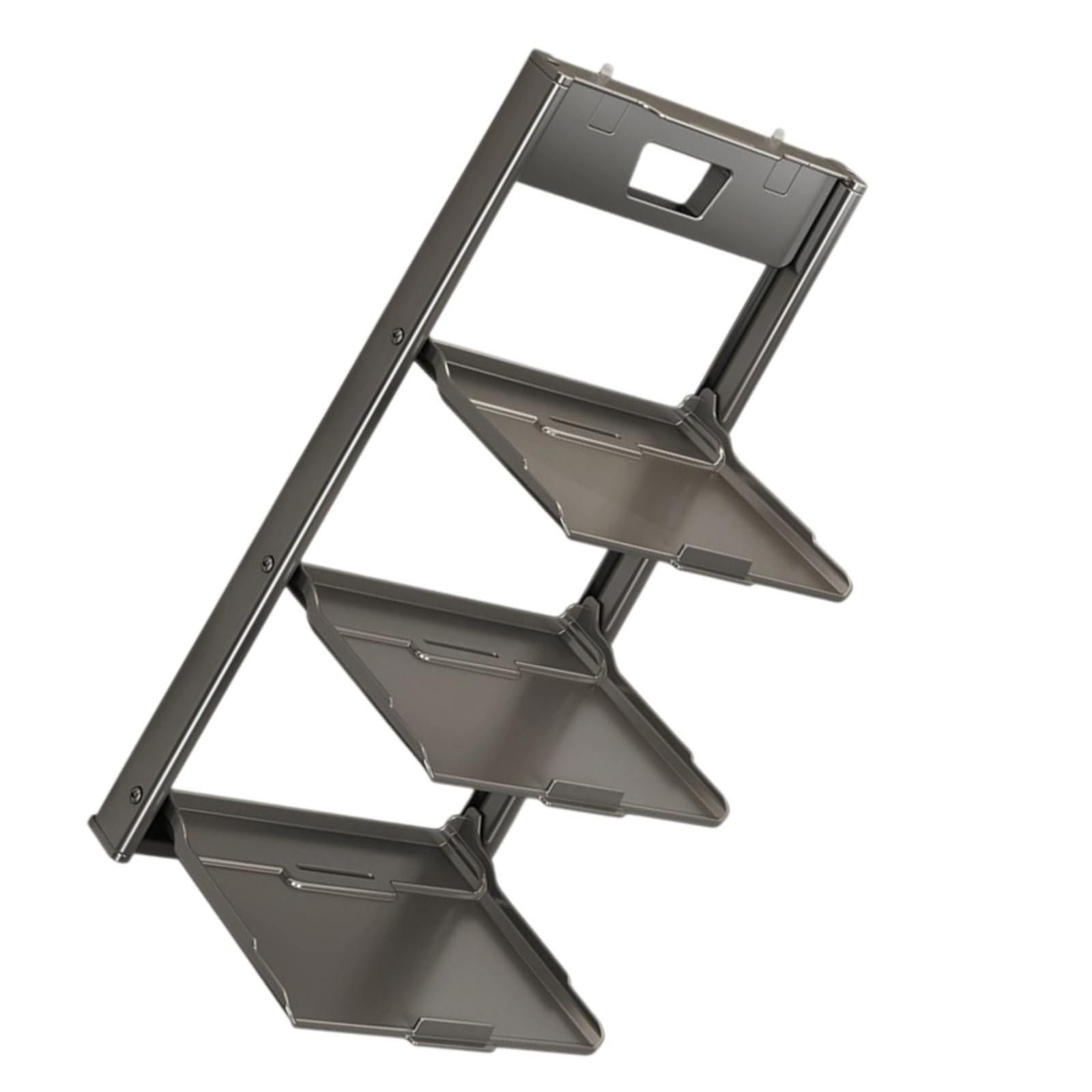Kaeltsyn Adjust Wall Mounted 3 Layer Kitchen Rack Fold Down Wall Shelf Suitable for Storing Dishes Seasoning & Utensils Space Saving Planner