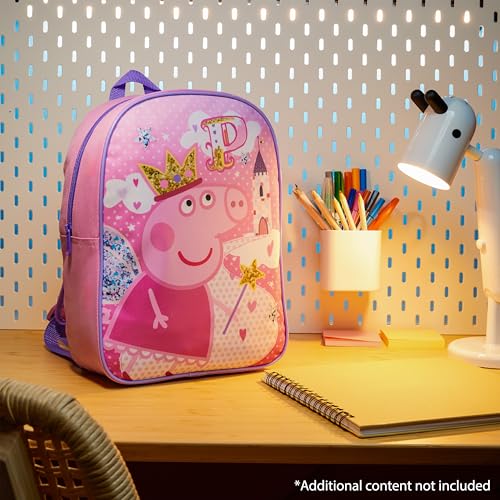 Get Trend Peppa Pig Mini Backpack Kids Toddlers 13x9” Rucksack Kindergarten Bag Preschool Sports Travel Backpacks 3+ Gifts for Kids (Pink Peppa Pig) 6