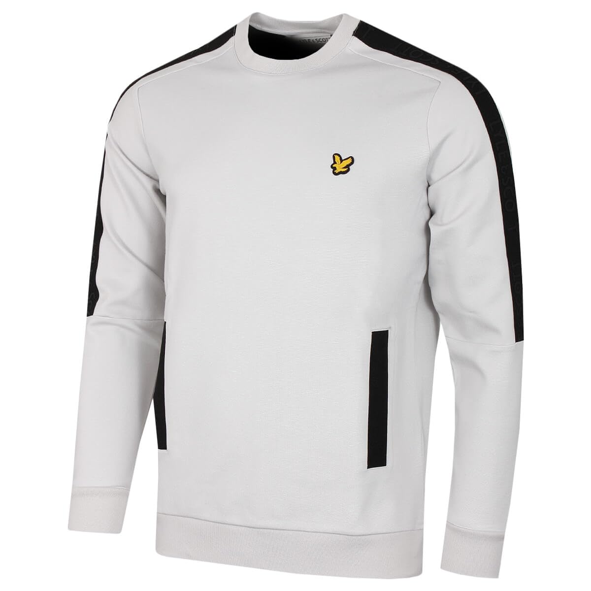Lyle & ScottMens 2024 Pocket Branded Sweat Light Stretch Crew Neck Sweater