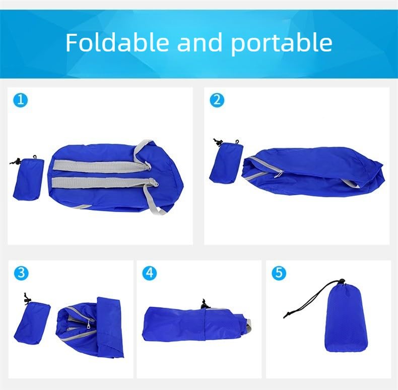 Mochila plegable ligera para senderismo y ciclismo gris miniatura 3
