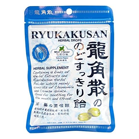 Ryukakusan Mint Flavor Herbal Drops (Supports Throat, Mouth, Upper Respiratory) (32 drops) (1 Bag) (Solstice) Cover