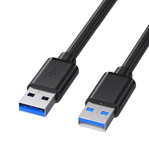 Cable USB 3.0 macho a macho resistente, cable USB de doble cara de 5 pies macho a macho para cajas de disco duro, reproductor de DVD, enfriador de