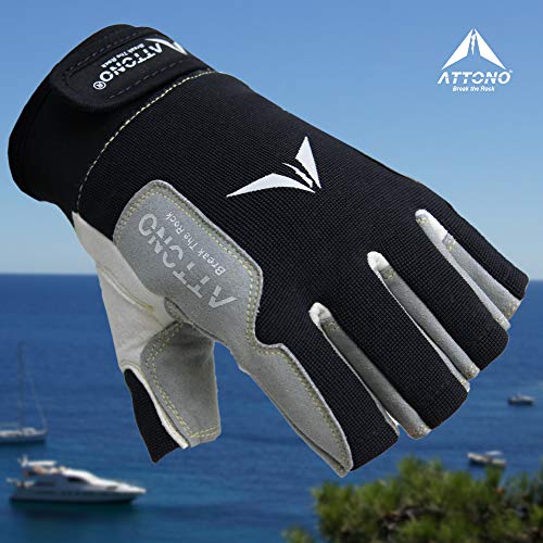 ATTONO Segelhandschuhe Sommer Segeln Regatta Wassersport Handschuhe - Gr. 8/M