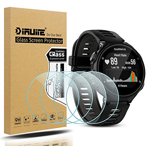  Diruite 4-pack per Garmin Forerunner 735 x T proteggi schermo in vetro temprato per Forerunner 735 x T [2.5d 9H durezza] [anti-graffio] [trasparente] – permanente Garanzia di ricambio