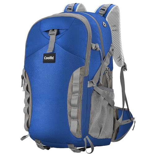 Coolfel Mochila de Senderismo 40L Impermeable Ultraligera Mochila de Trekking para Hombre y Mujer Mochila de Viaje para Montaña Excursiones Camping Acampadas Deporte al aire libre