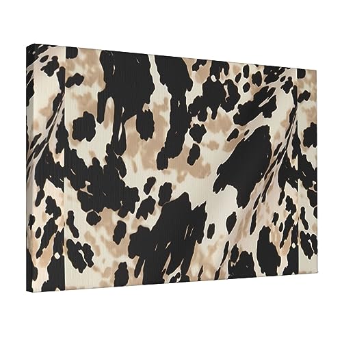 Peinture décorative vache noir et blanc toile BONDIJ