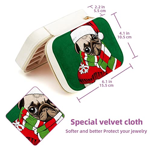 Boîte à bijoux de voyage en velours carlin pour éviter les colliers emmêlés - 6