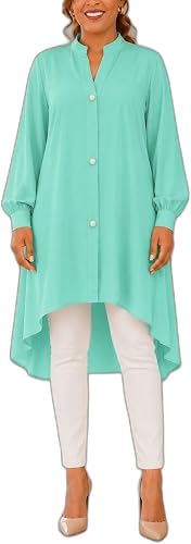 Womens Tunic Longer Length Shirt- New Feeling