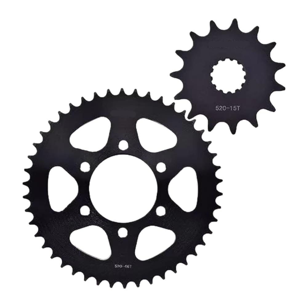 Set Pignoni Anteriore 15T Posteriore 46T Catena 520 Compatibile Con ER6f