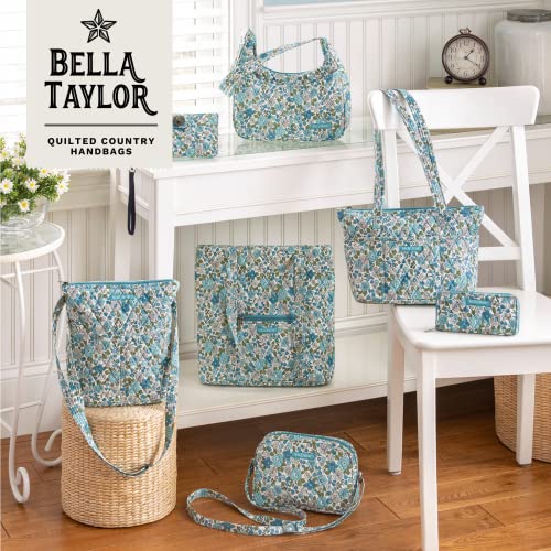 Bella Taylor Cash Envelope Wallet for Budgeting - RFID Protected - Cash Stuffing Wallet with Detachable Wristlet - Delicate Floral Blue 6