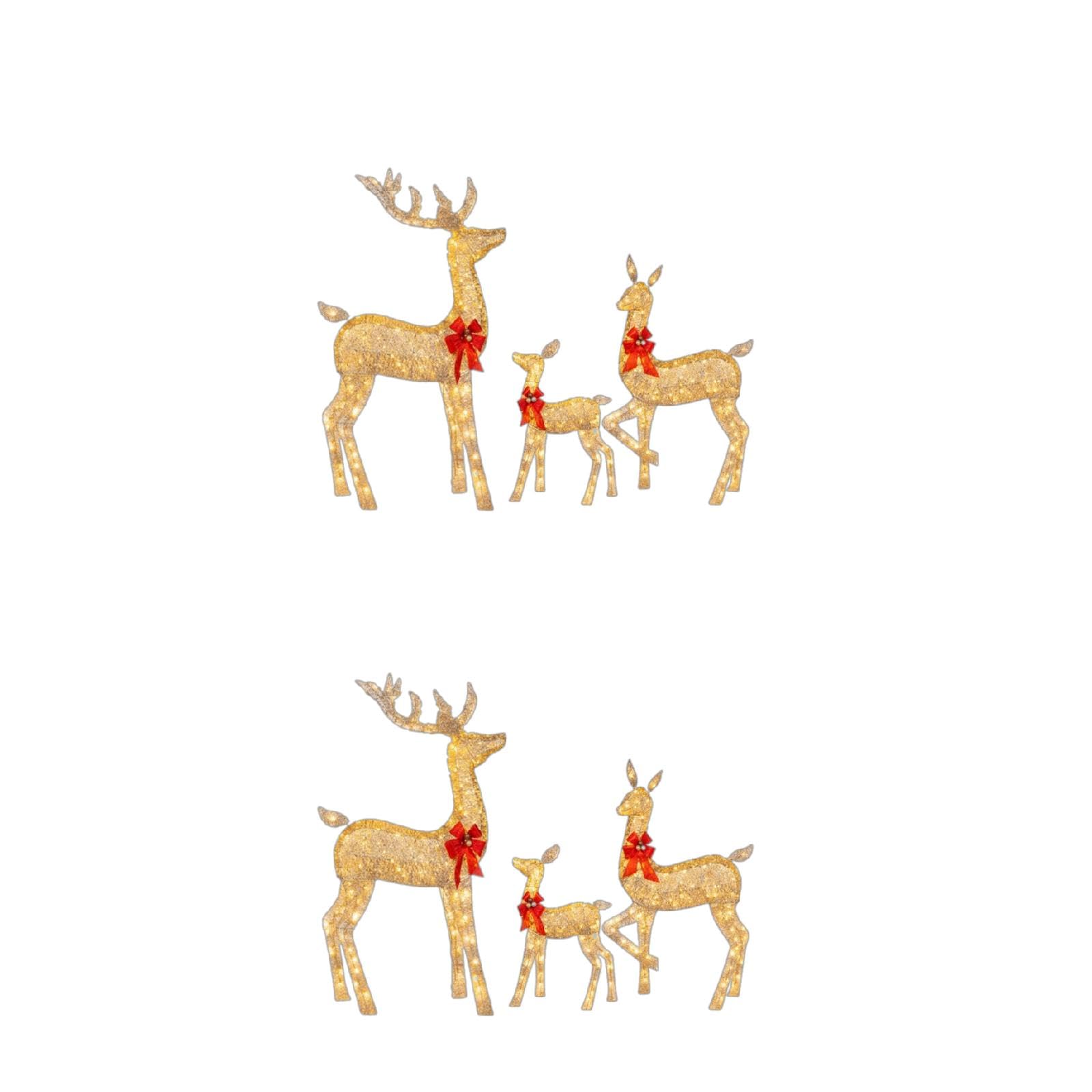 Decorazione natalizia con renna luminosa a LED, decorazione natalizia con renna, ornamenti di Natale con luce da giardino, illuminazione per esterni, renna di Natale