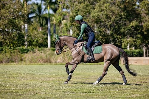 LeMieux Close Contact Luxury Suede Feel Square Saddle Pad Core Colours New, Hunter Green, Large