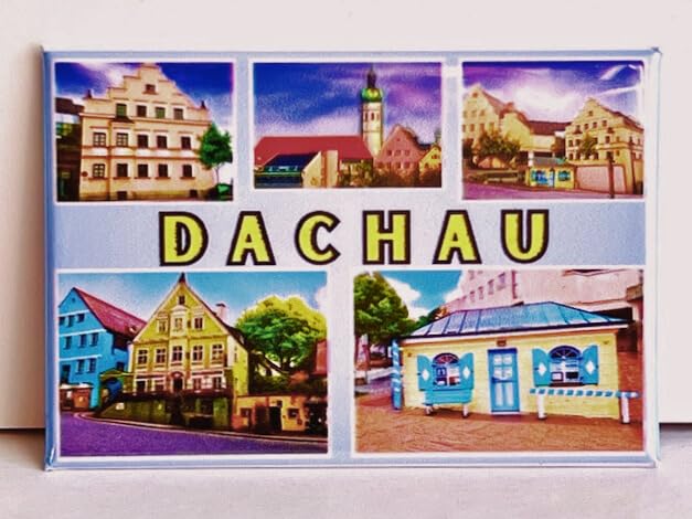Dachau - Imán para frigorífico, recuerdo de Dachau, diseño de Fridge