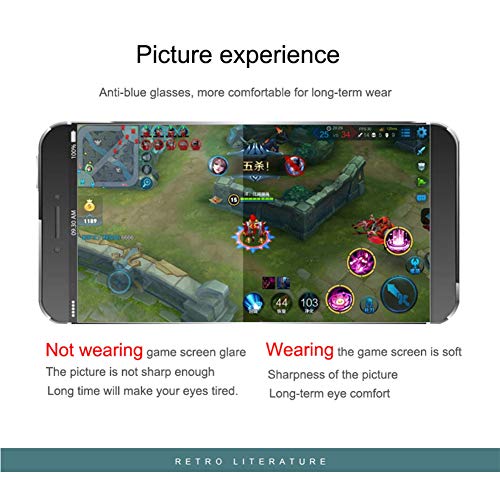 Occffy Blue Light Filter Computer Glasses for UV Blocking Anti Eyestrain Gaming Glasses Anti-Glare Blocker Eyewear Protection for Men Women 5025 (Black)