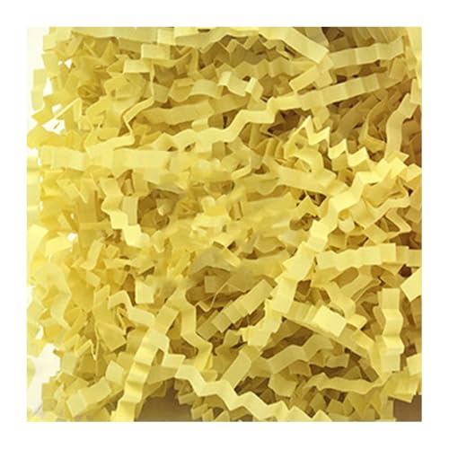 Easter Grass Festival Shredded Paper Stuffing DIY Confetti Party Decoration Packaging Supply for School Classroom light yellow
