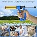 Livestock Syringe Gun 50ML 5 Gears Adjustable Continuous Repeating Luer Lock Syringe Pump-Adjustable 1ml to 5ml Range with Two Tubes for Farm Cattle Cow Horse Goat Hog (50 ML)