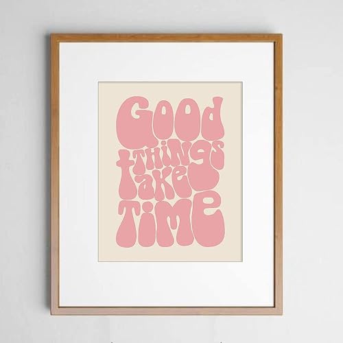 Miniatura 4 de Good Things Take Time Positive Affirmations Motivational Poster Housewarming Gift 70s Retro Vintage Wall Art Mindfulness Wall Art Inspirational Art