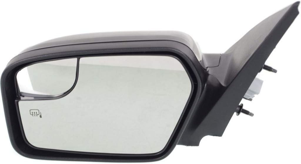For Ford Fusion 2011 2012 Door Mirror Driver Side | Power | Heated | Non-Folding | w/Blind Spot Glass & Puddle Light | Paintable | Replacement For BE5Z17683BA, BE5Z17683BA-PFM | FO1320423