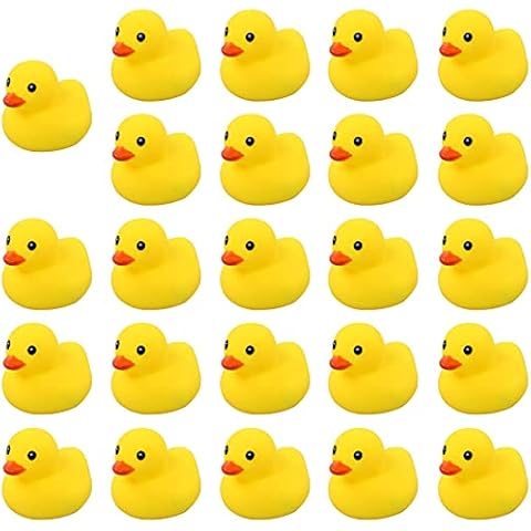 Wankko Mini Yellow Rubber Bath Ducks for Child 24pcs Cover