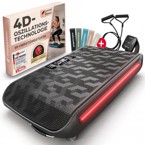 Sportstech 4D Vibrationsplatte für Zuhause, VP400 und sVibe...
