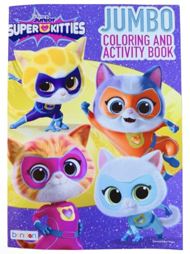 Super Kitties Coloring and Activity Book with Stand-Up Character on Back - 80 Pages