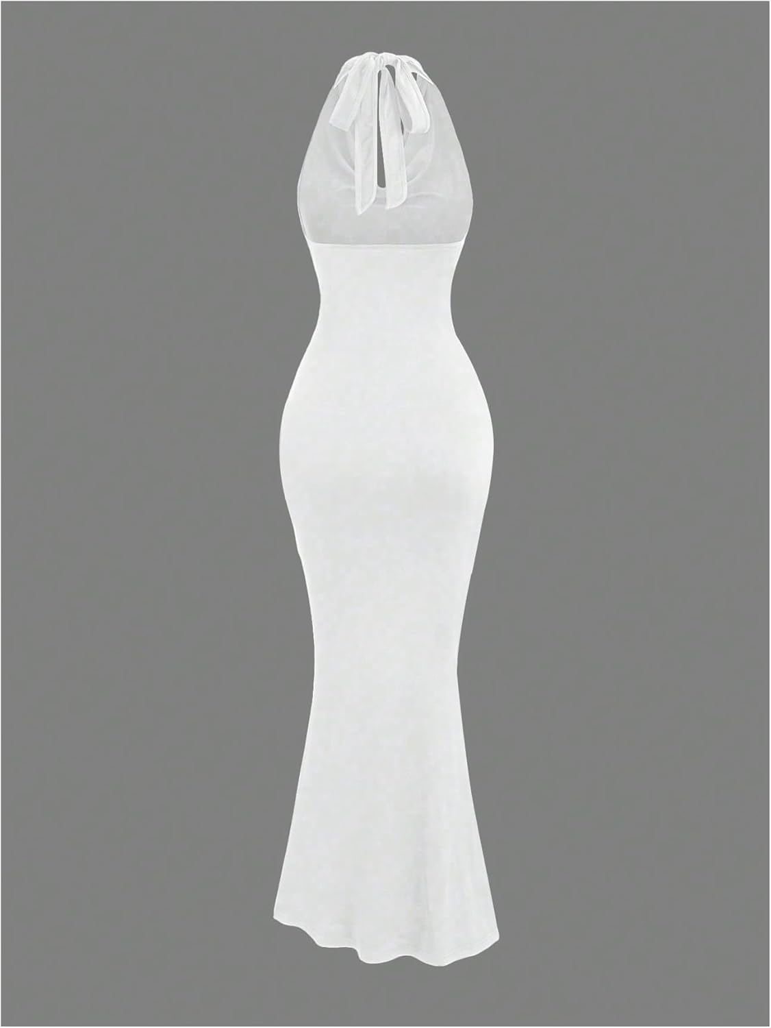 Floerns Women's Cowl Neck Fishtail Halter Dress Backless Bodycon Maxi Prom Dresses