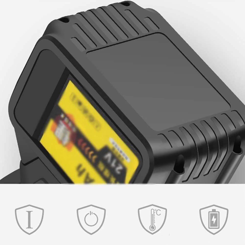 Mini tronçonneuse Longue durée de Vie de la Batterie, tronçonneuse électrique Portable sans Fil, sécateur, Coupe Efficace (Noir 21 V + chaîne + Batterie + Barre de Guidage)