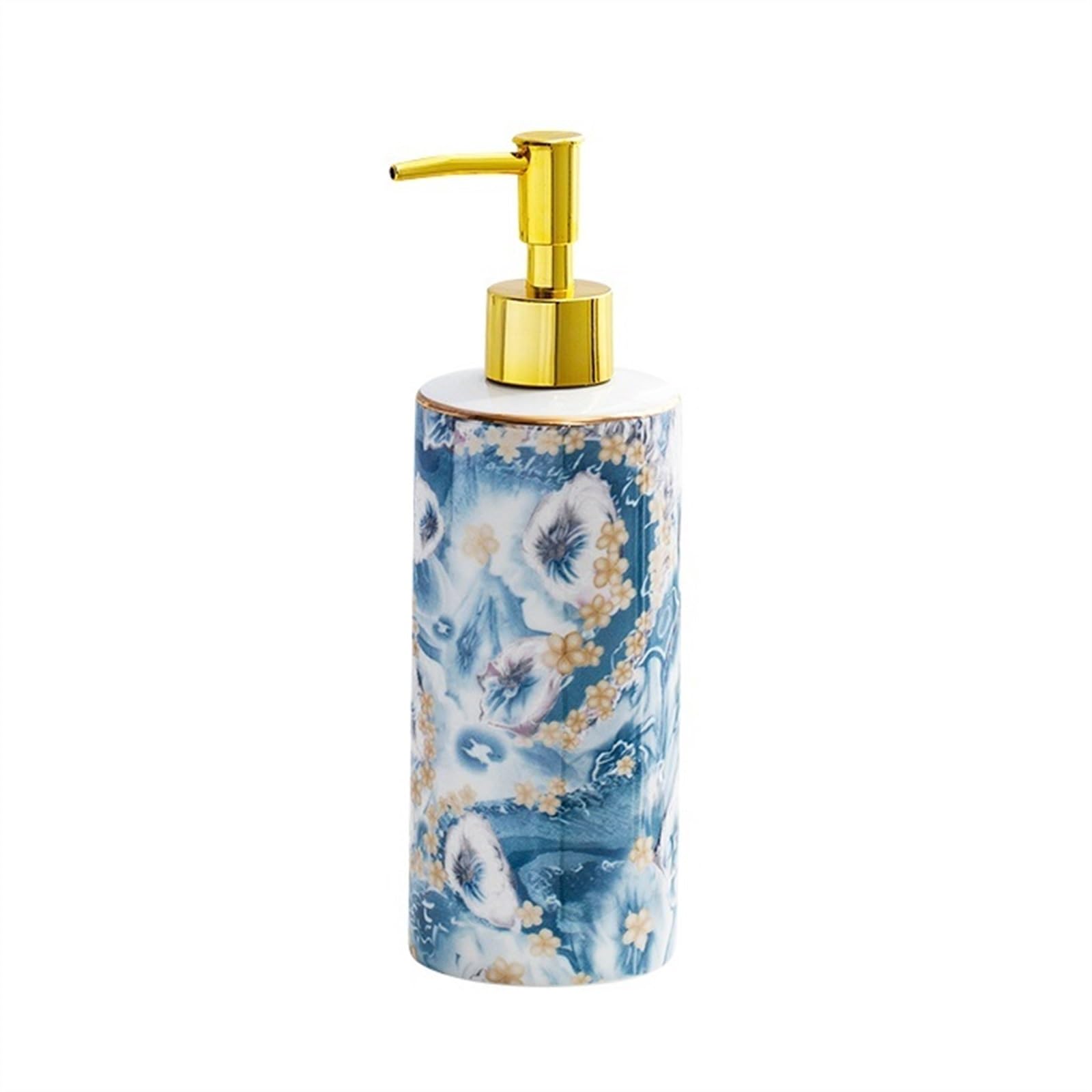 Cyairong-22 J Soap Dispenser Ceramics Soap Pump Dispenser For Countertop, Bathroom Kitchen, Hand Or Dish Liquid 13.1Oz/390Ml(J)