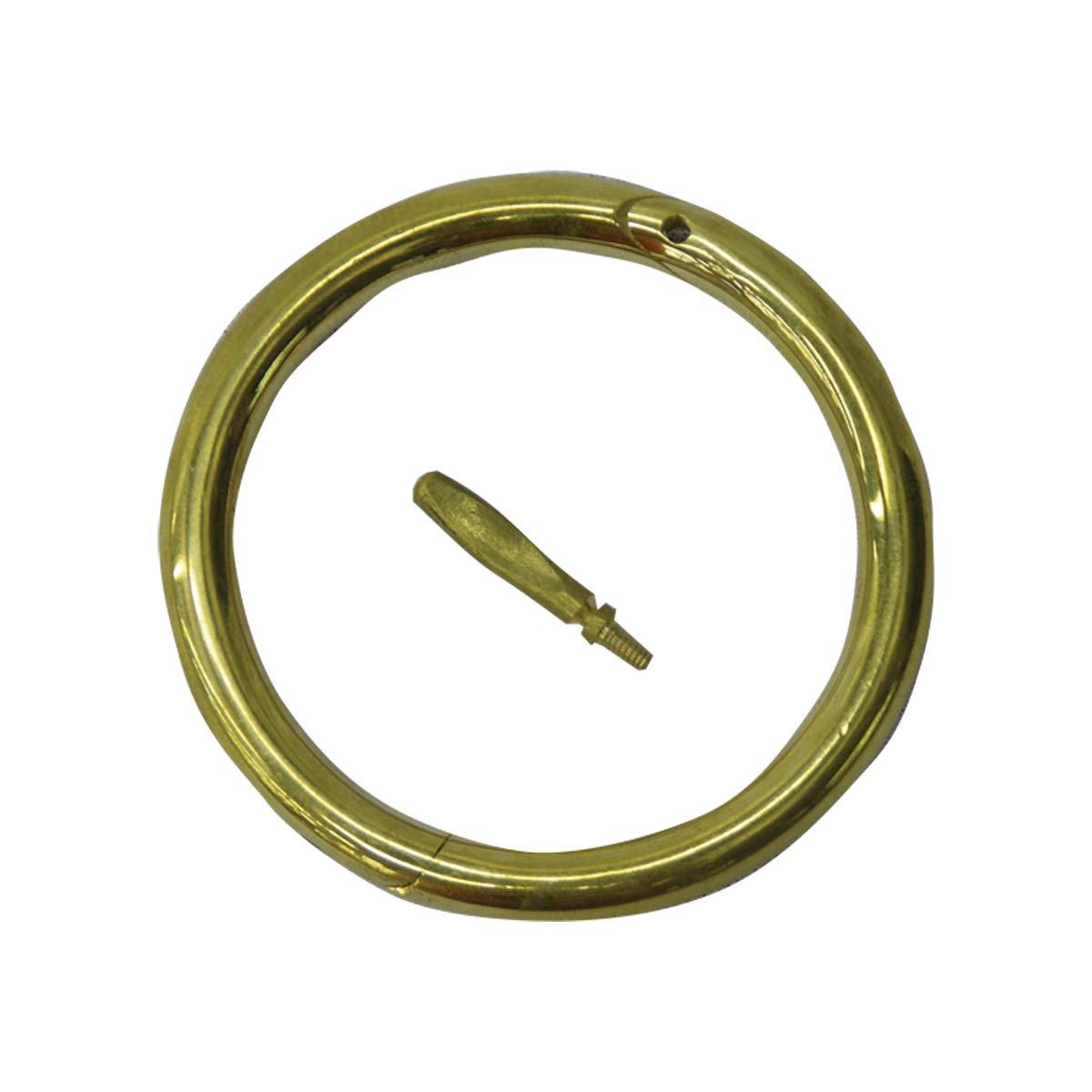 Neogen Ideal 043-7002, 3" 464678 Brass Bull Ring, Gold
