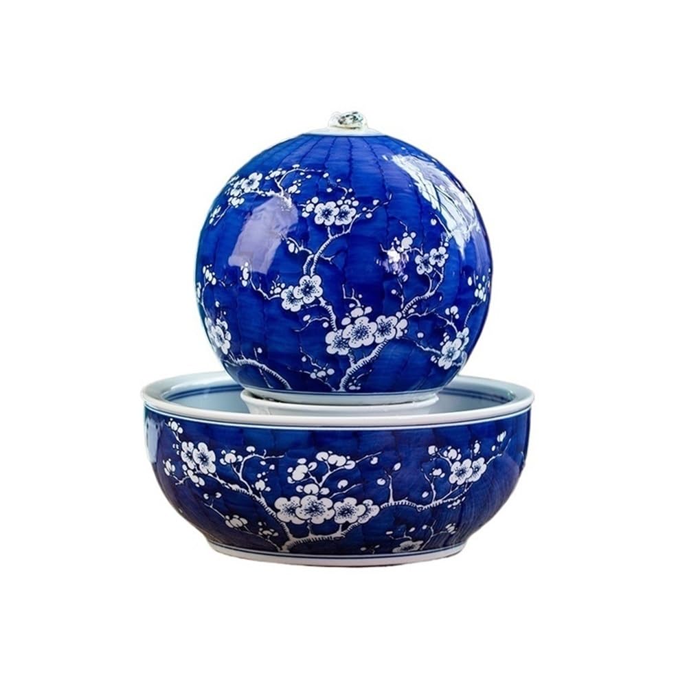 Fontaine à eau de bureau zen pour décoration intérieure et animation de magasin bleu
